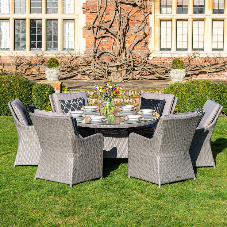 Bracken Outdoors Georgia 6 Seat Round Rattan Garden Furniture Set