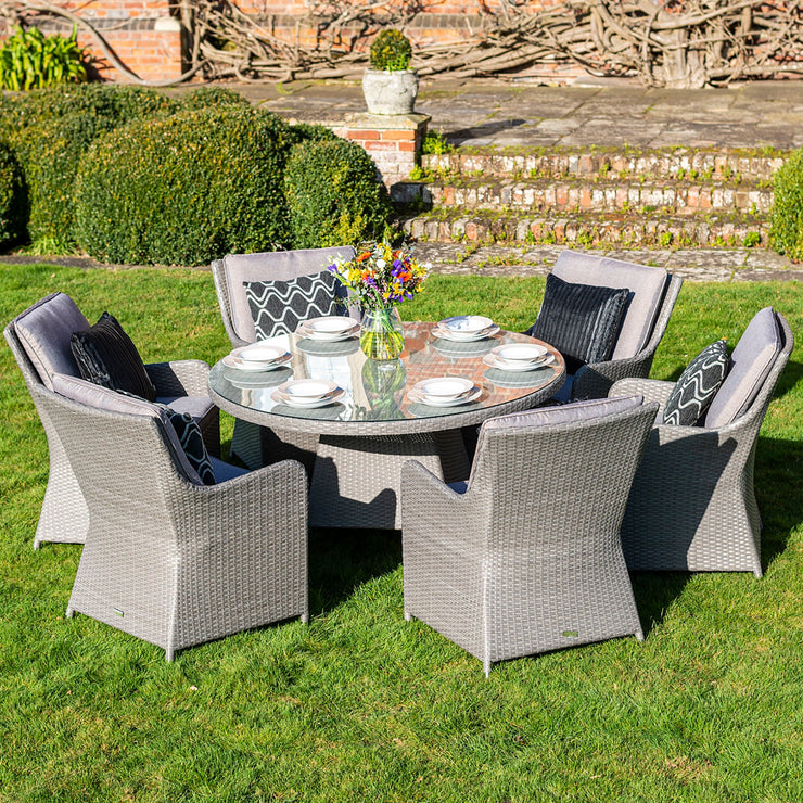 Bracken Outdoors Georgia 6 Seat Round Rattan Garden Furniture Set