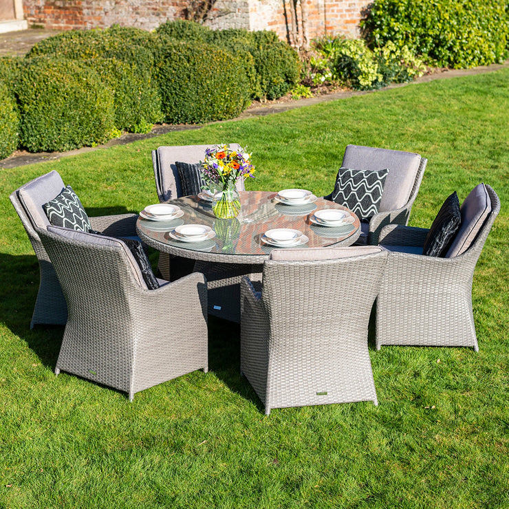 Bracken Outdoors Georgia 6 Seat Round Rattan Garden Furniture Set
