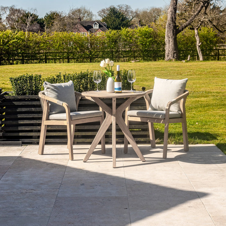 Bracken Outdoors Charlton Acacia Wood and Rope 2 Seat Bistro Garden Furniture Set