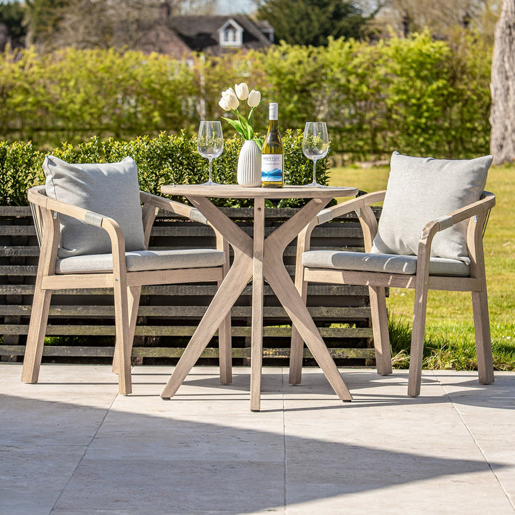 Bracken Outdoors Charlton Acacia Wood and Rope 2 Seat Bistro Garden Furniture Set