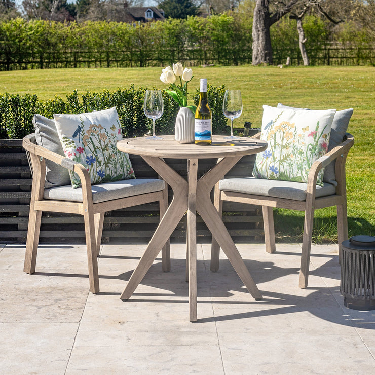 Bracken Outdoors Charlton Acacia Wood and Rope 2 Seat Bistro Garden Furniture Set