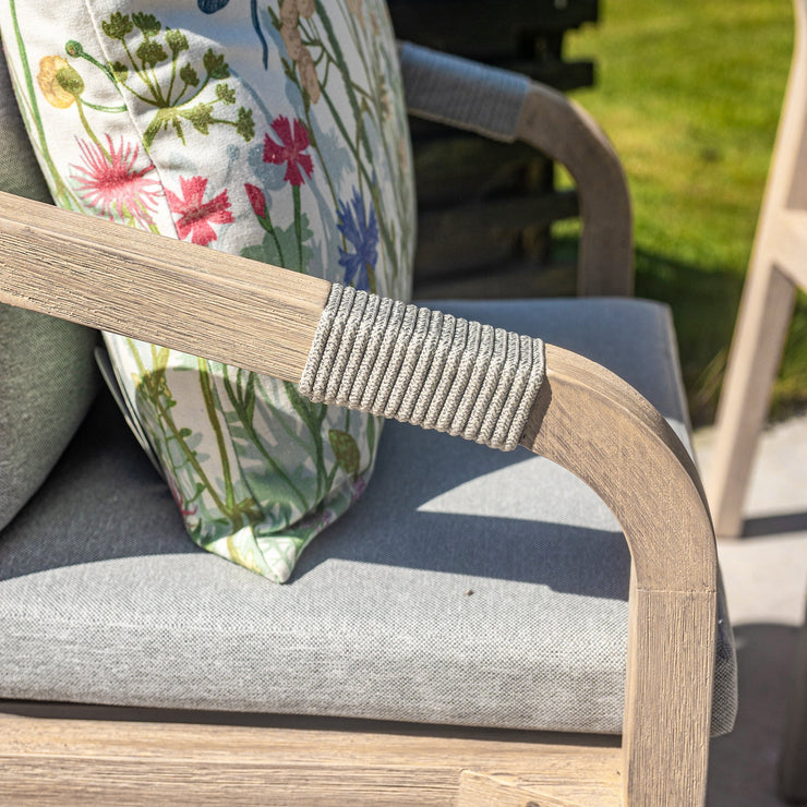 Bracken Outdoors Charlton Acacia Wood and Rope 2 Seat Bistro Garden Furniture Set