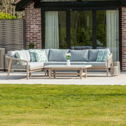 Bracken Outdoors Charlton Acacia Wood and Rope Garden Furniture Corner Sofa Set with Coffee Table