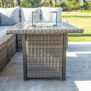 Kettler Palma Fire Pit Table with Rattan Corner sofa set.