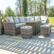 Kettler Palma Fire Pit Table with Rattan Corner sofa set.