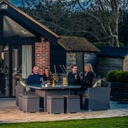 Bracken Outdoors Dakota Casual Dining Square Corner Sofa Fire Pit Garden Furniture Set