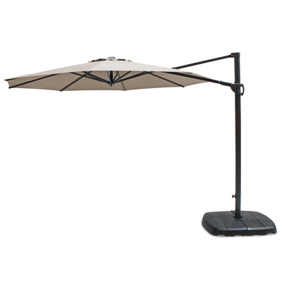 Kettler Stone 3m Round Free Arm Cantilever Parasol and Base