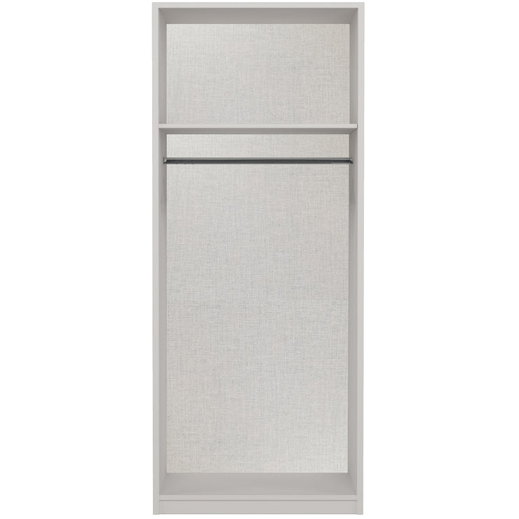 Balagio Ready Assembled Wardrobe with 2 Doors & Mirror - Dusk Grey Gloss