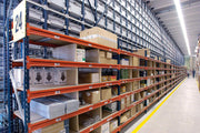 1x Mecalux Heavy Duty Longspan Shelving - 3000mm High - Blue & Orange