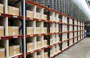 1x Mecalux Heavy Duty Longspan Shelving - 3000mm High - Blue & Orange