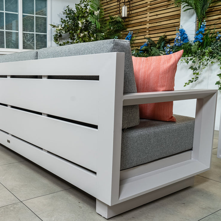 Bracken Outdoors Panama Warm Grey Aluminium Garden Furniture Lounge Sofa Set