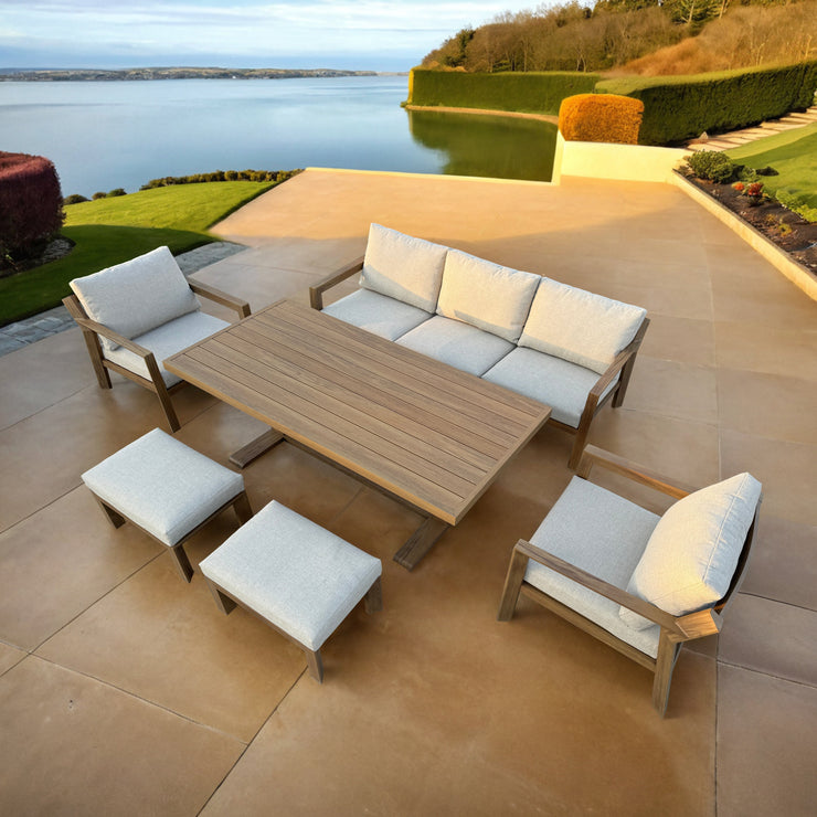 Bracken Outdoors Seville Aluminium Lounge Sofa Garden Furniture Casual Dining Set