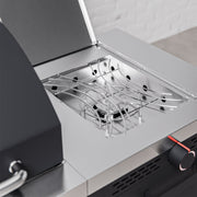 Draco Grills Titan Outdoor Kitchen Black Side Burner Cabinet with Stainless Steel Top