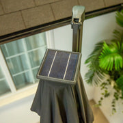 Bracken Outdoors Napoli Grey 3m x 3m Square Cantilever Parasol With LED Lights *Damaged Box*