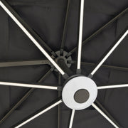 Bracken Outdoors Napoli Grey 3m x 3m Square Cantilever Parasol With LED Lights *Damaged Box*