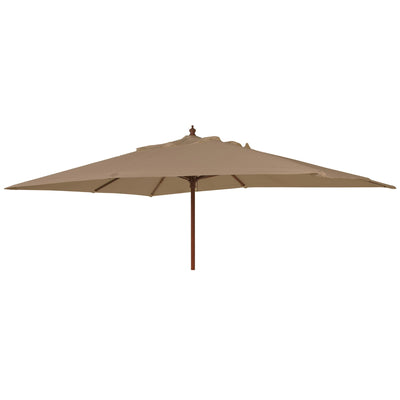 Alexander Rose 3m x 2m Hardwood Rectangular Garden Parasol - Taupe