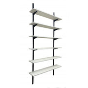 Twin Slot Wall Mounted Shelving - 600mm Wide - Melamine - Black