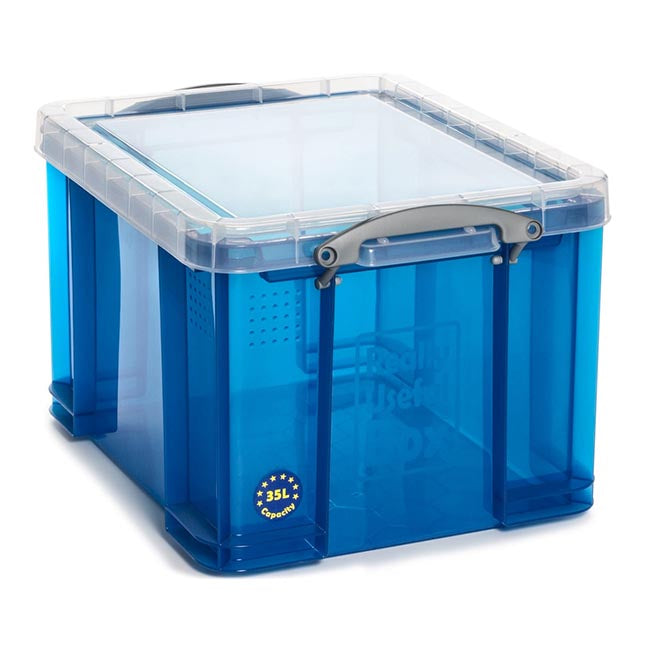 35L Really Useful Boxes - Transparent Blue