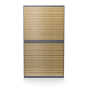 Bracken Outdoors Wood Effect Louvre Shutters Fixed Panel for 4m Garden Pergola