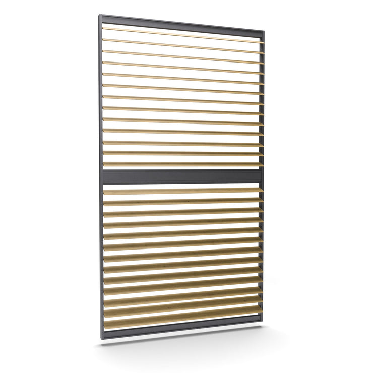 Bracken Outdoors Wood Effect Louvre Shutters Fixed Panel for 4m Garden Pergola