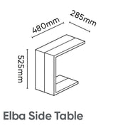Kettler Elba Aluminium Garden Side Table Anthracite