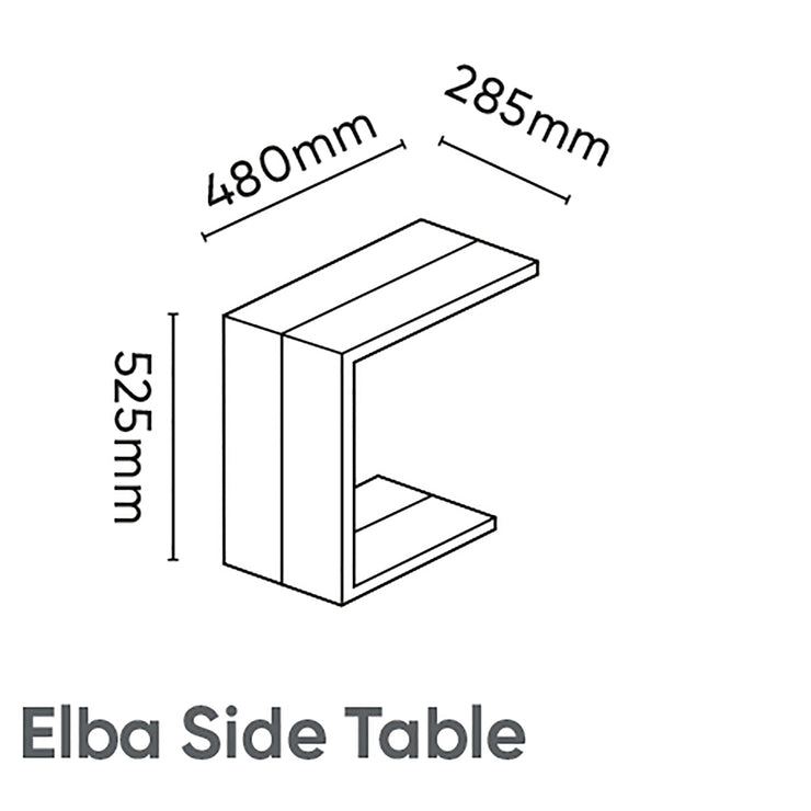 Kettler Elba Aluminium Garden Side Table Anthracite