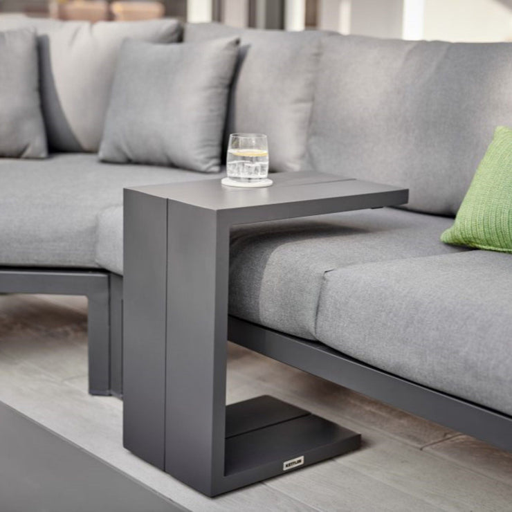 Kettler Elba Signature Aluminium Garden Side Table Grey