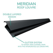 Bracken Outdoors Meridian 5m x 4m Grey Motorised Aluminium Garden Pergola with LED Lights