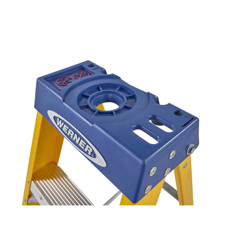 Werner Fibreglass Swingback Step Ladders - (6 Sizes)